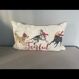 Joyful Dog Holiday Pillow